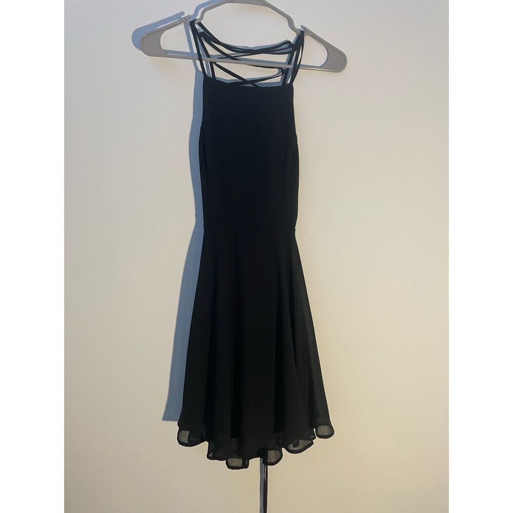 Lulus Size Small Black Strappy Back Mini Dress
